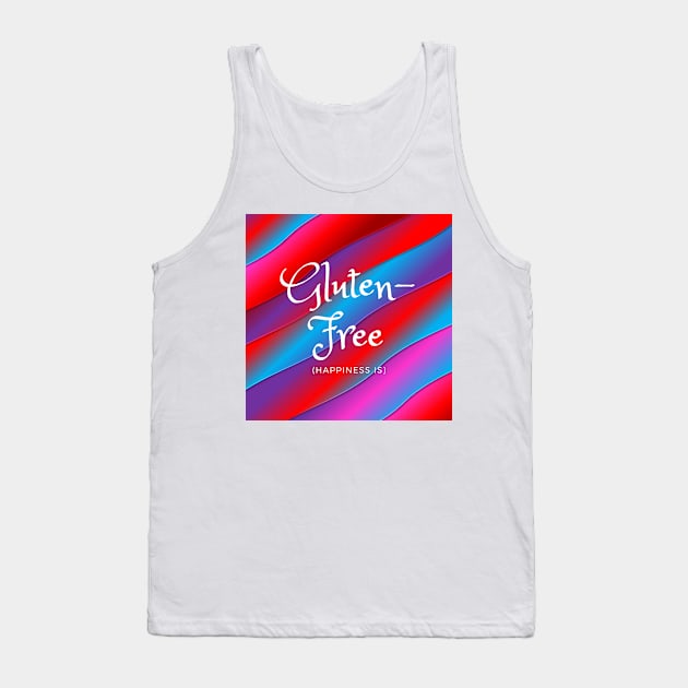 Happiness Is Gluten-Free - Red, Blue, Purple Tank Top by MoonOverPines